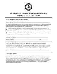 EMBA Corporate Sponsorship Form (pdf) - The College of Business ...