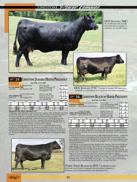 Limestone BLackcaP HeiFeR PReGnancy - Angus Journal