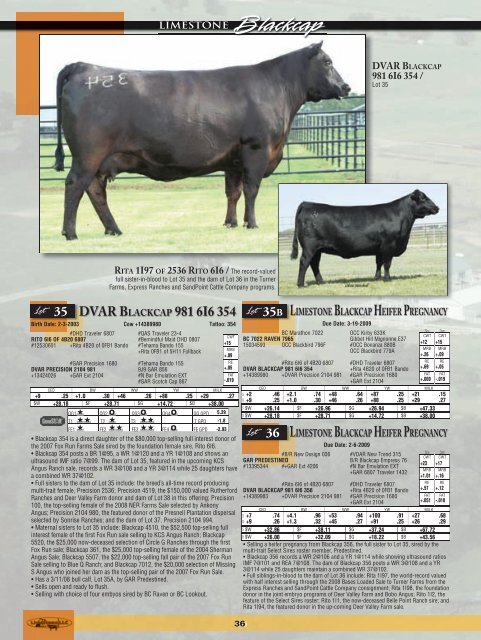 Limestone BLackcaP HeiFeR PReGnancy - Angus Journal