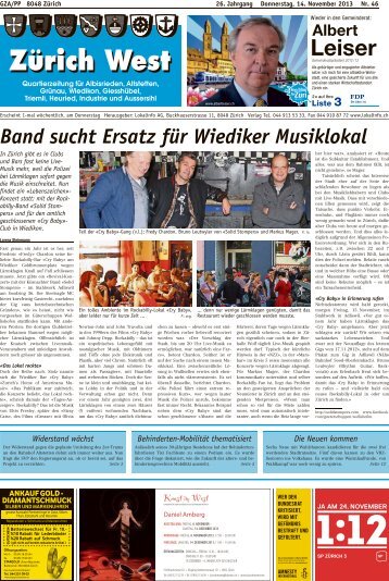 Band sucht Ersatz fÃ¼r Wiediker Musiklokal - Lokalinfo AG