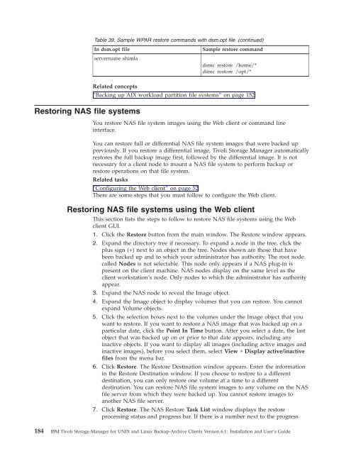 IBM Tivoli Storage Manager for UNIX and Linux Backup-Archive ...