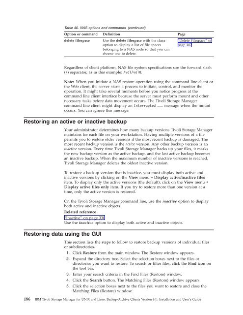 IBM Tivoli Storage Manager for UNIX and Linux Backup-Archive ...