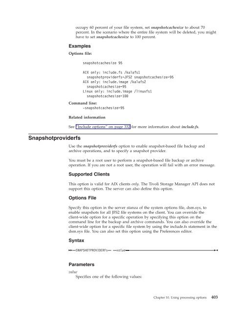 IBM Tivoli Storage Manager for UNIX and Linux Backup-Archive ...