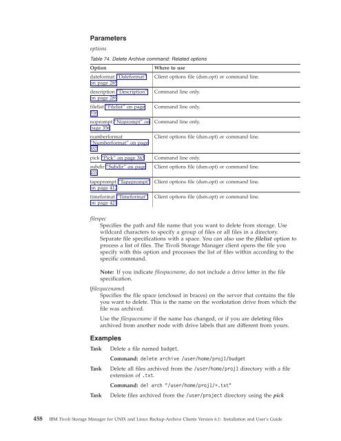 IBM Tivoli Storage Manager for UNIX and Linux Backup-Archive ...