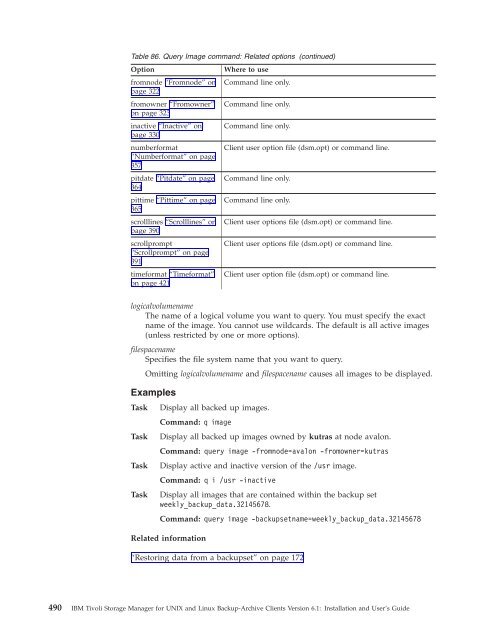 IBM Tivoli Storage Manager for UNIX and Linux Backup-Archive ...