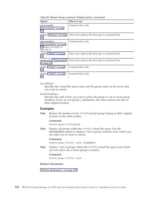 IBM Tivoli Storage Manager for UNIX and Linux Backup-Archive ...