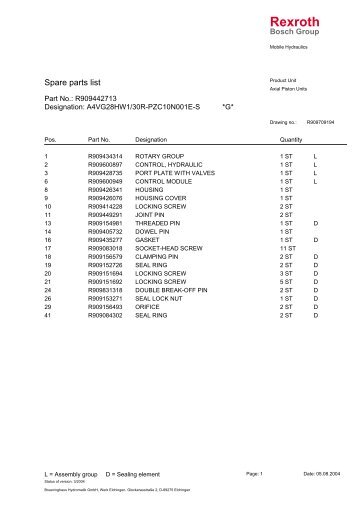 A4VG28 Series 30 - DDKS Industries, hydraulic components ...