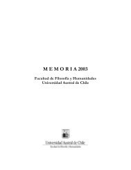 MEMORIA 2003 Facultad de FilosofÃ­a y Humanidades