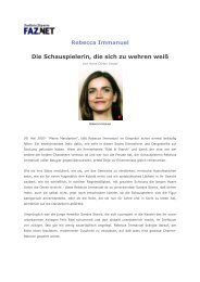 Rebecca Immanuel Die Schauspielerin, die sich zu wehren weiÃŸ