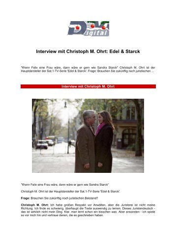 Interview mit Christoph M. Ohrt: Edel & Starck - MultiMania