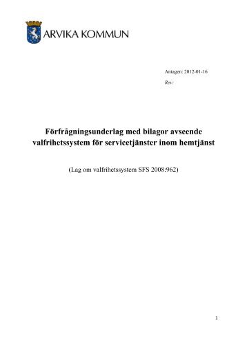 LOV Förfrågningsunderlag.pdf - Arvika