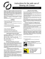 Instructions for the safe use of: Slewing Jib Cranes - Arbil Lifting Gear