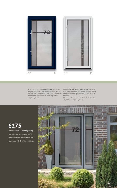 Glas und Eleganz Haustüren Katalog - WINDOR Fensterwerk