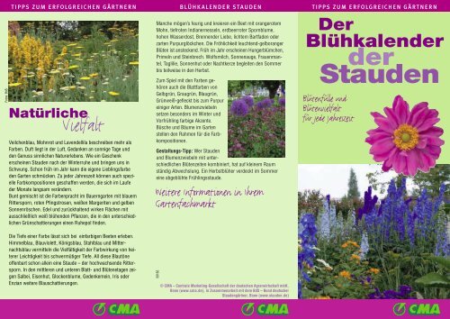 Der Blühkalender der Stauden - Bund deutscher Staudengärtner