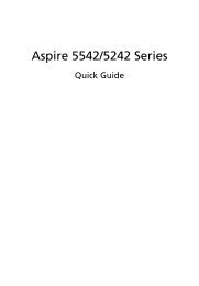 Aspire 5542/5242 Series Quick Guide - Global Download - Acer