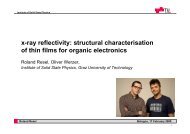 x-ray reflectivity: structural characterisation of thin films for organic ...