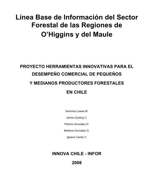 LÃ­nea Base de InformaciÃ³n del Sector Forestal de las ... - Inicio