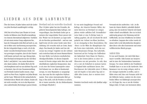 Lieder Aus Dem Labyrinth Sting Out Of Print