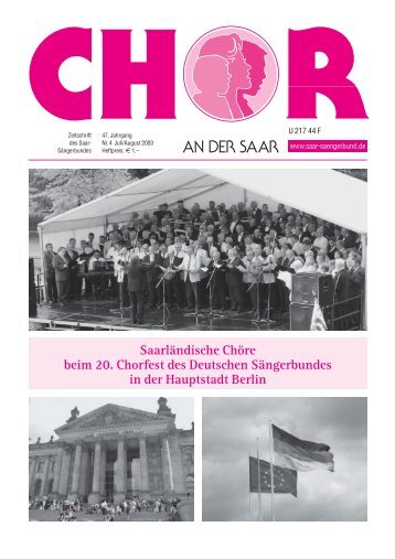 Aus dem Chor- und Vereinsleben - Saarländischer Chorverband