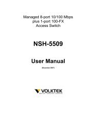 NSH-5509 User Manual - VOLKTEK Ethernet & fiber