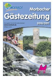 Morbacher Gästezeitung 2010/2011 - Gemeinde Morbach