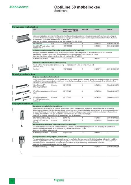 Læs mere i Optiline 50 kataloget (pdf) - Schneider Electric