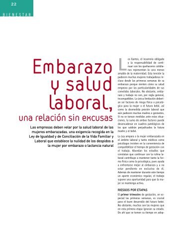 Embarazo y salud laboral, una relaciÃ³n sin excusas - Revista ...