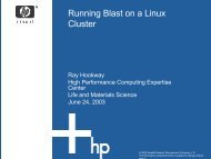 Running Blast on a Linux Cluster - Linux Clusters Institute