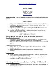 Sample Combination Resume - AARP WorkSearch