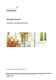 Konzept Wohnheim - Stiftung Melchior