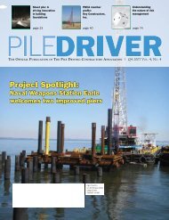 Project Spotlight: - Pile Driving Contractors Association