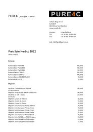 Preisliste Herbst 2012 - PURE4C