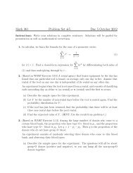 Math 361 Problem Set #5 Due 5 October 2012 - Faculty web pages