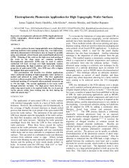 Electrophoretic Photoresist Application for High ... - CS Mantech