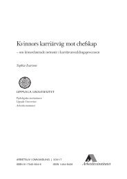 Kvinnors karriÃ¤rvÃ¤g mot chefskap â om ... - Lunds universitet