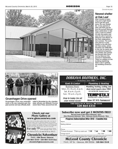 GLENCOE - The McLeod County Chronicle