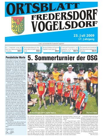 5. Sommerturnier der OSG - Heimatverein Fredersdorf-Vogelsdorf