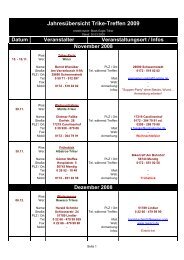 Jahresübersicht Trike-Treffen 2009 - Pegasus Triker