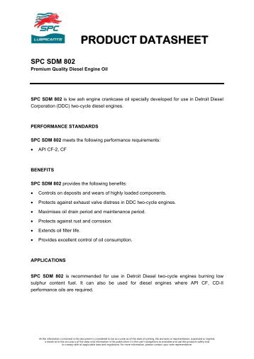 PRODUCT DATASHEET - SPC