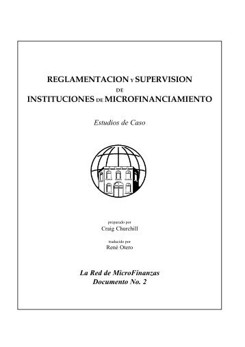 reglamentacion y supervision instituciones de microfinanciamiento