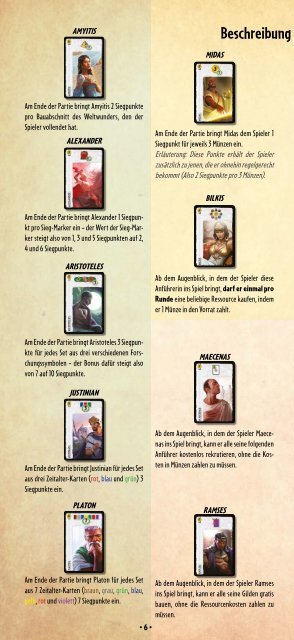 7 Wonders Leaders - Spielanleitung - Brettspiele-Report