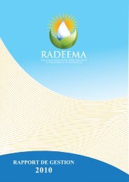 Rapport de gestion 2010 - Radeema