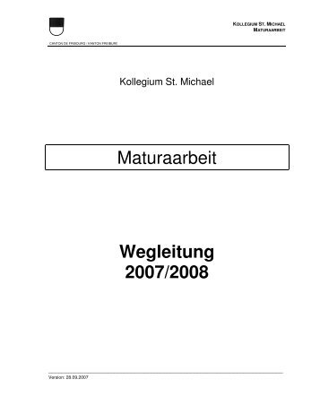 Maturaarbeit Wegleitung 2007/2008 - edufr