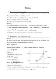 DÃ©rivation 1. Taux de variation d'une fonction . Soit C la courbe ...