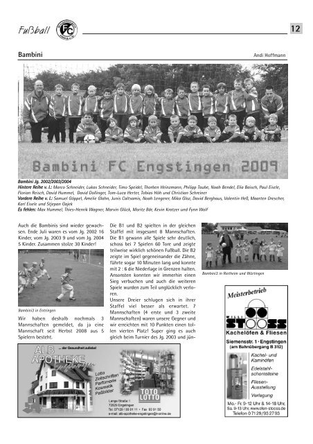 Vereinszeitung des TSV Kleinengstingen