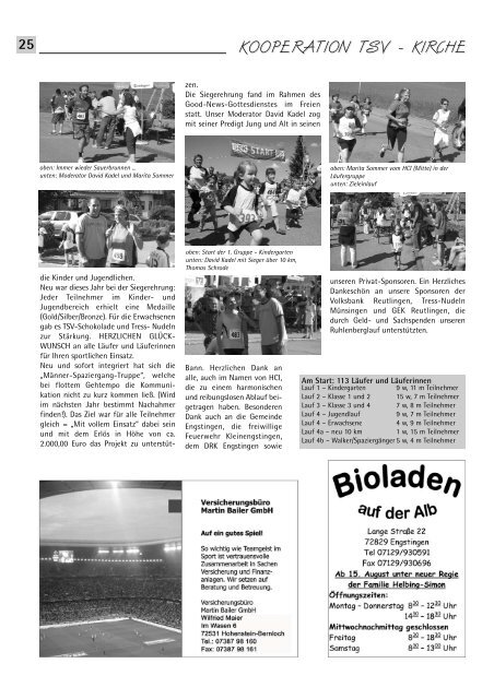 Vereinszeitung des TSV Kleinengstingen