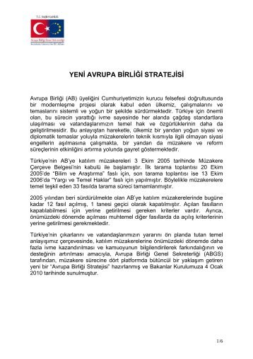 Yeni AB Stratejisi - Avrupa Birliği Bakanlığı