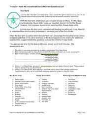 Star Rank Cheat Sheet - Boy Scout Troop 957