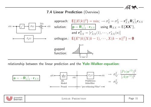 Digital Signal Processing Chapter 7: Parametric Spectrum Estimation