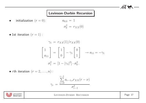 Digital Signal Processing Chapter 7: Parametric Spectrum Estimation